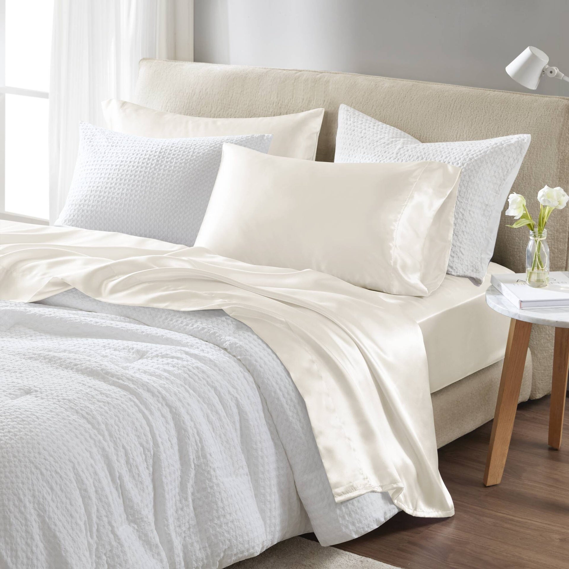 4 PCS Twin Luxury Sheet Set Ivory