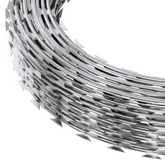 Razor Wires, 246 ft Razor Barbed Wire, 5 Rolls Razor Wire Fencing Razor Fence, Razor Ribbon Barbed Wire Galvanized Razor Wire Fence, Rolls Razor for Garden