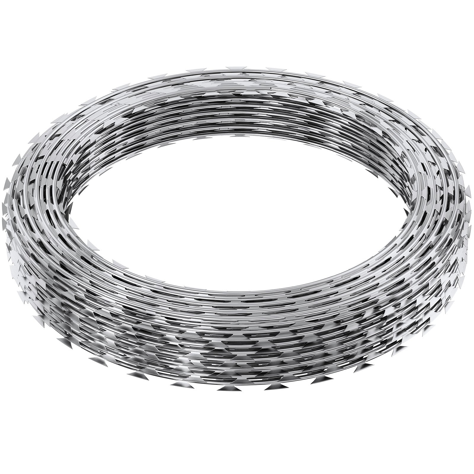 Razor Wires, 246 ft Razor Barbed Wire, 5 Rolls Razor Wire Fencing Razor Fence, Razor Ribbon Barbed Wire Galvanized Razor Wire Fence, Rolls Razor for Garden