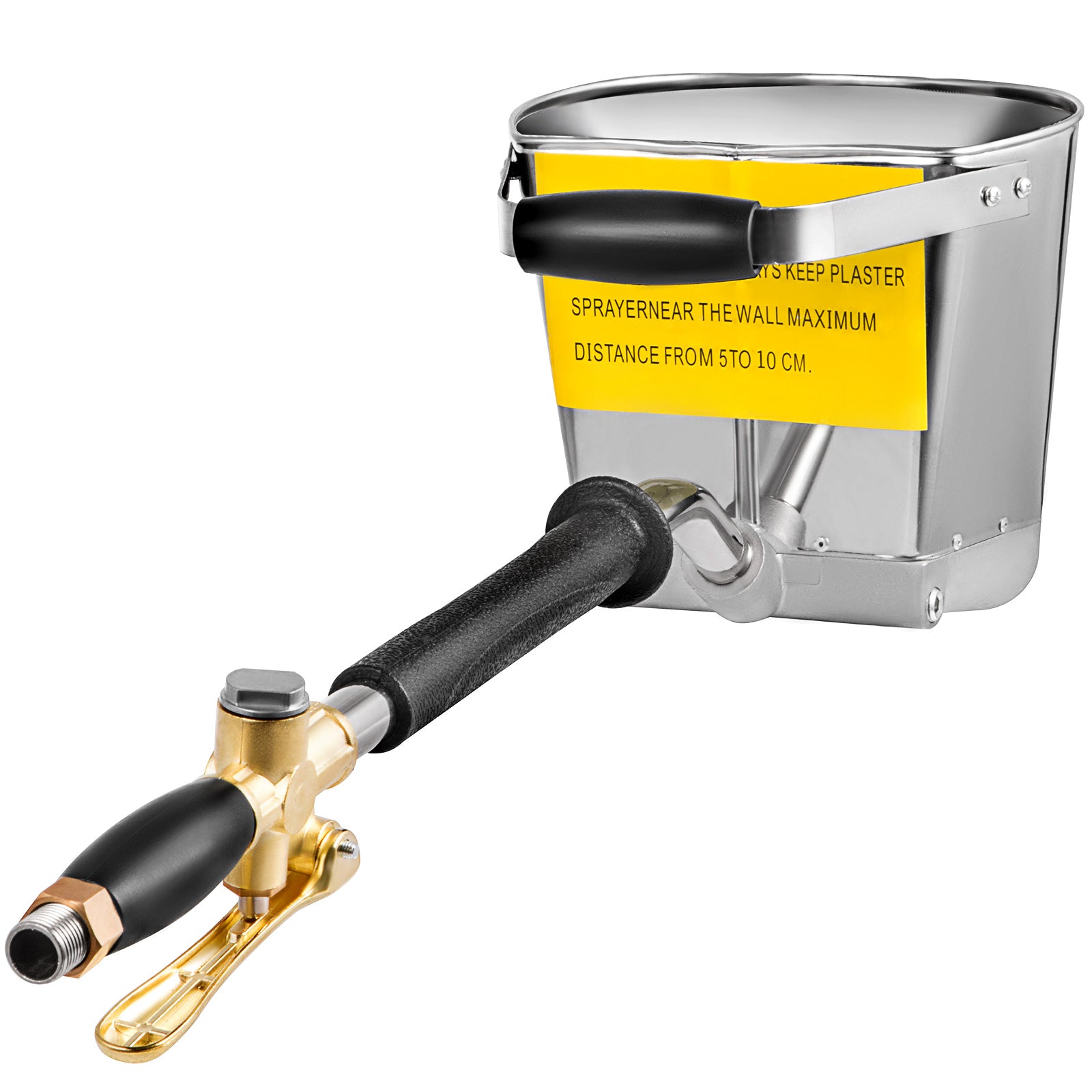 4 Jet 3Hp Stucco Sprayer Plaster Sprayer Cement Mortar Spray Gun Hopper Wall Paint Spray Gun Wall Painting Concrete Tool Manual Sprayer for Painting Wall or Ceilings