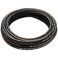 Hydraulic Hose 1/2 inch x 100 ft, Coiled Hydraulic Hose 4000 PSI, Rubber Hydraulic Hose with 2 High-Tensile Steel Wire Braid, Bulk Hydraulic Hose -20℃ to 140℃, Hydraulic Oil Flexible Hose
