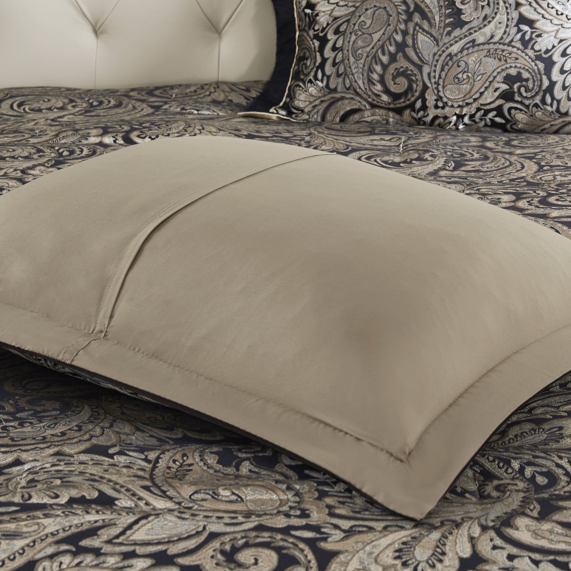 12 Piece Comforter Set with Cotton Bed Sheets Black Queen