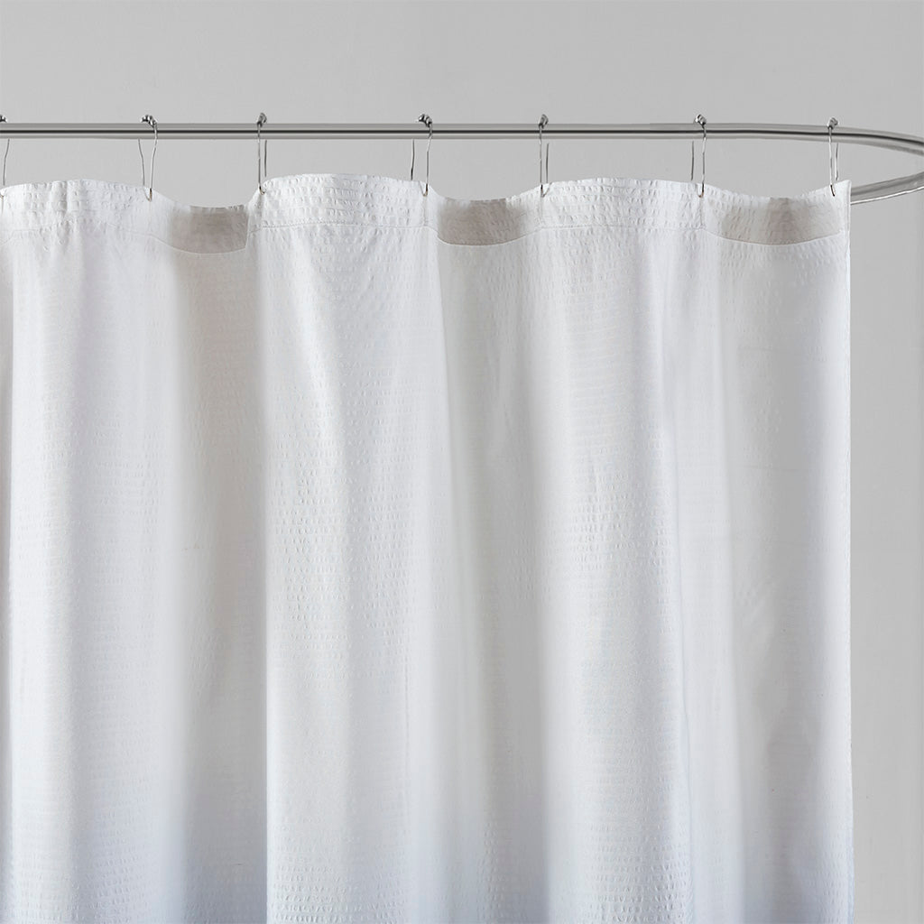 Ombre Printed Seersucker Shower Curtain Blue 72x72"