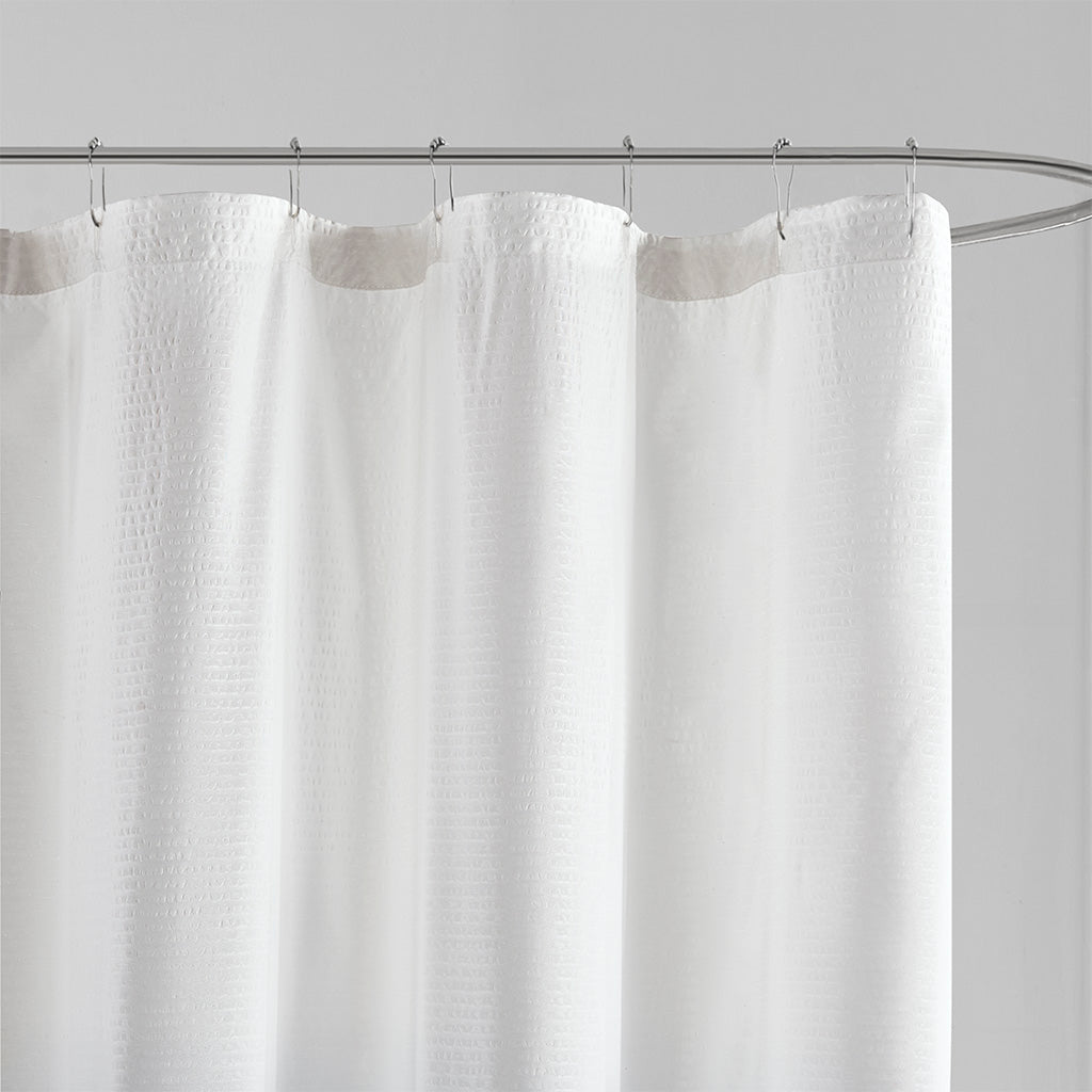 Ombre Printed Seersucker Shower Curtain Blue 72x72"