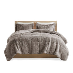 Full/Queen Shaggy Long Fur Comforter Mini Set