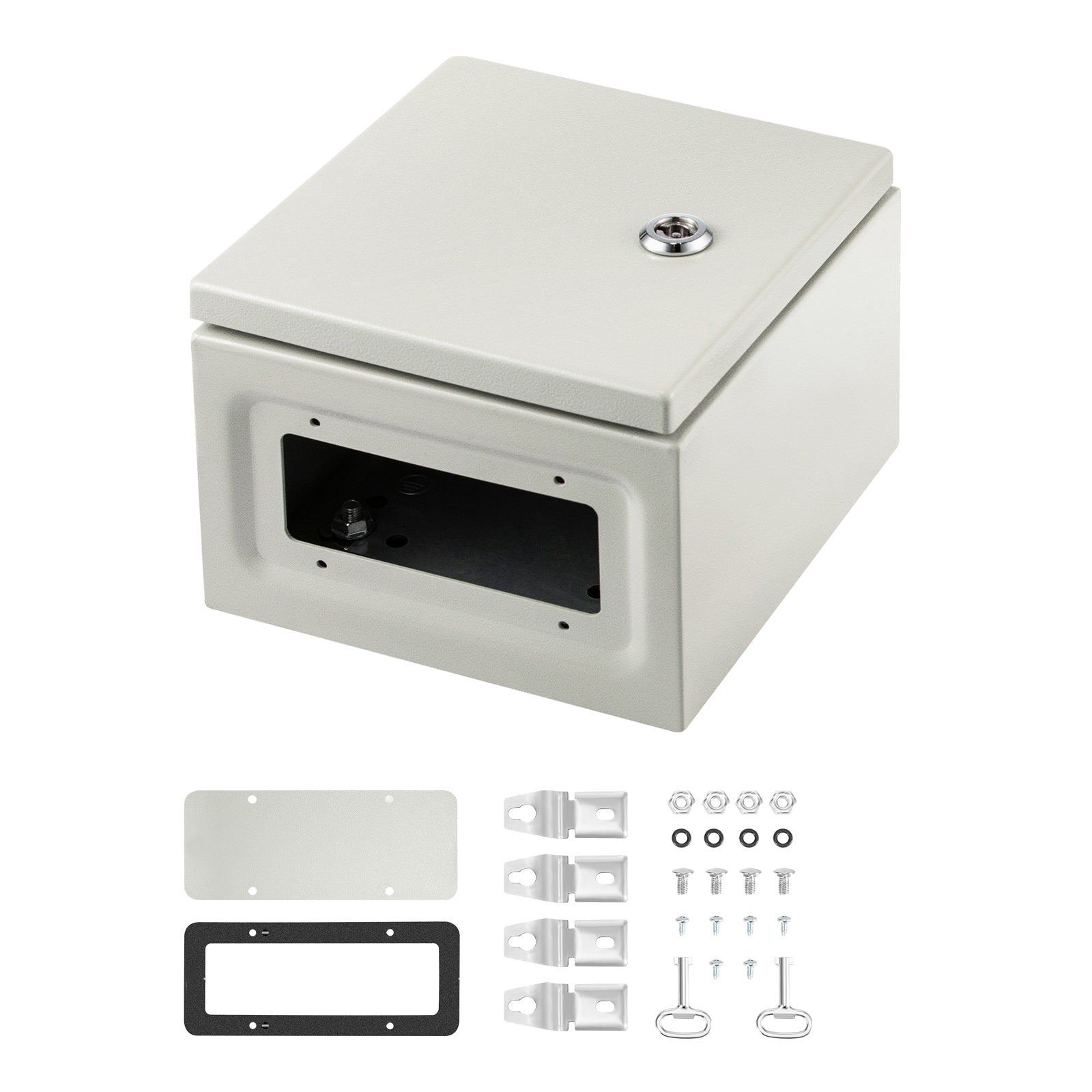 NEMA Steel Enclosure, 8 x 8 x 6'' NEMA 4X Steel Electrical Box, IP66 Waterproof & Dustproof, Outdoor / Indoor Electrical Junction Box