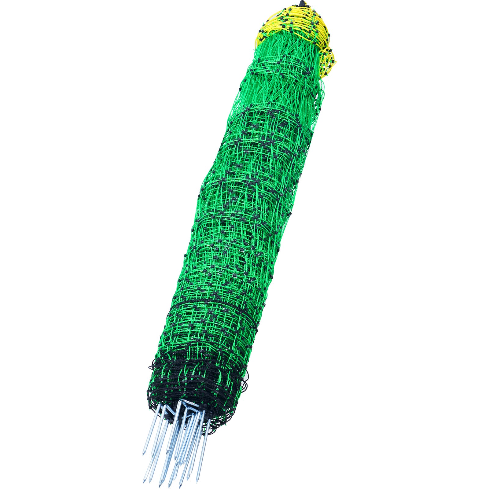 Electric Fence Netting, 48" H x 168' L, PE Net Fencing Kit with Posts & Double-Spiked Stakes, Utility Portable Mesh for Chickens, Ducks, Geese, Rabbits, Used in Backyards, Farms, and Ranches