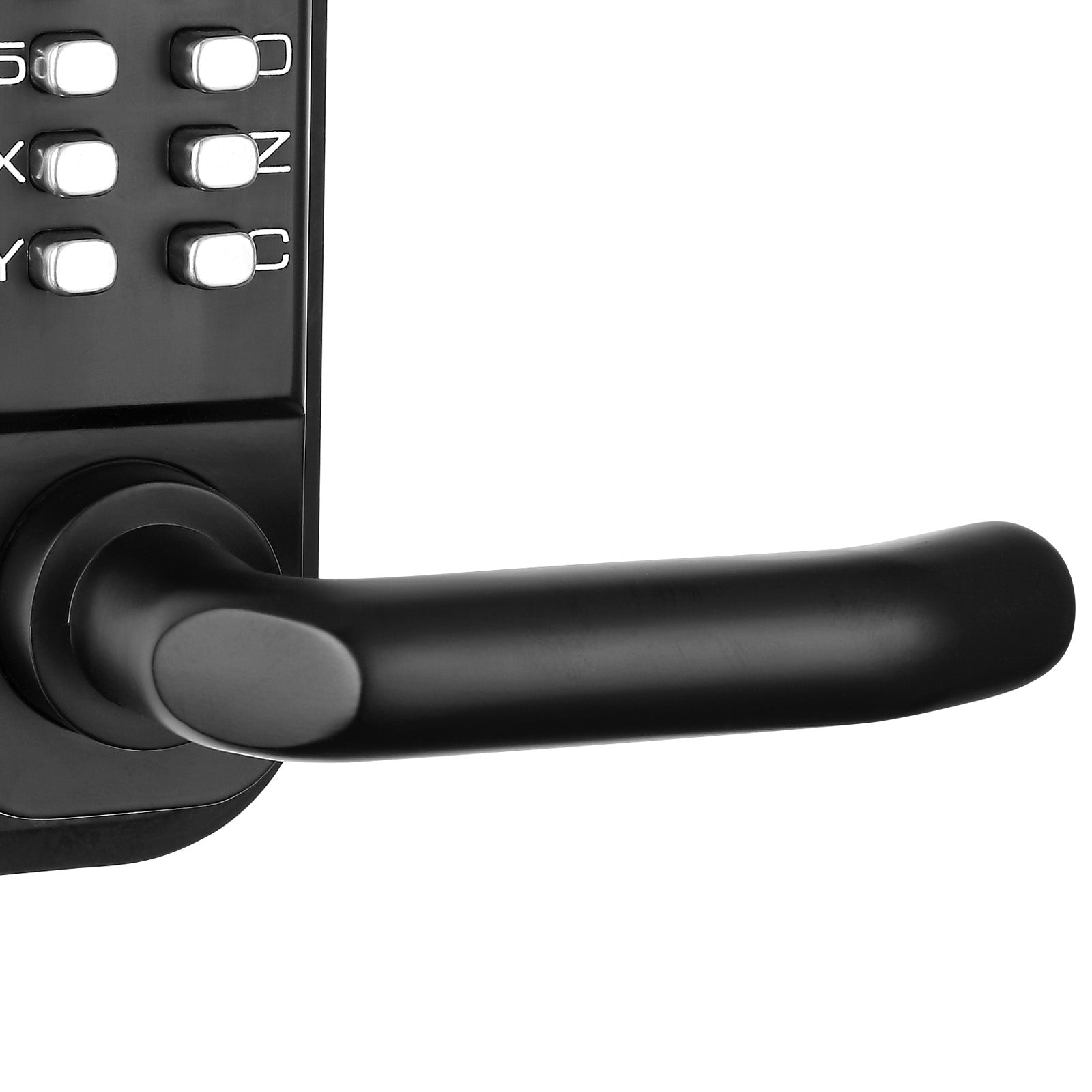 Mechanical Keyless Entry Door Lock, 14 Digit Keypad, Embedded Outdoor Gate Door Locks Set with Keypad and Handle, Water-proof Zinc Alloy, Easy to Install, for Garden, Garage, Yard, Storage Shed