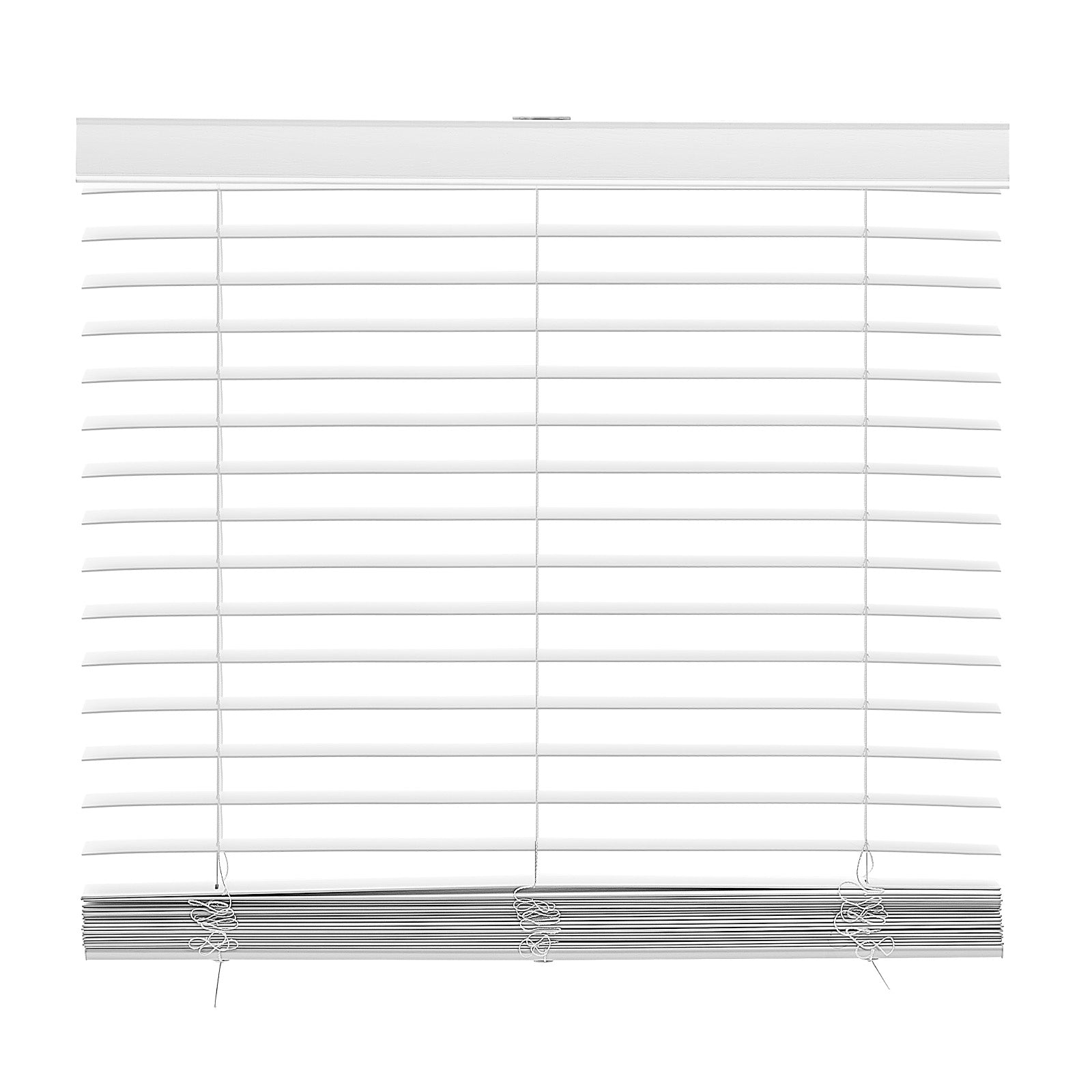 Faux Wood Blinds 2" Slat 34.5" W x 60" H Cordless Window Blinds and Shades White