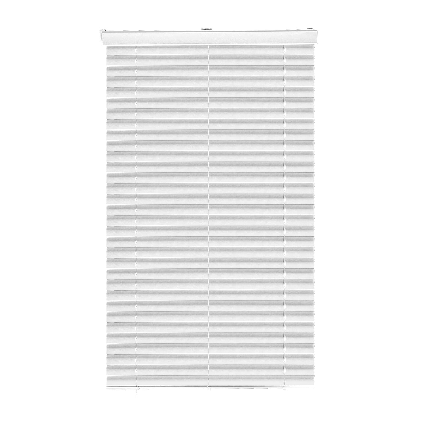 Faux Wood Blinds 2" Slat 34.5" W x 60" H Cordless Window Blinds and Shades White