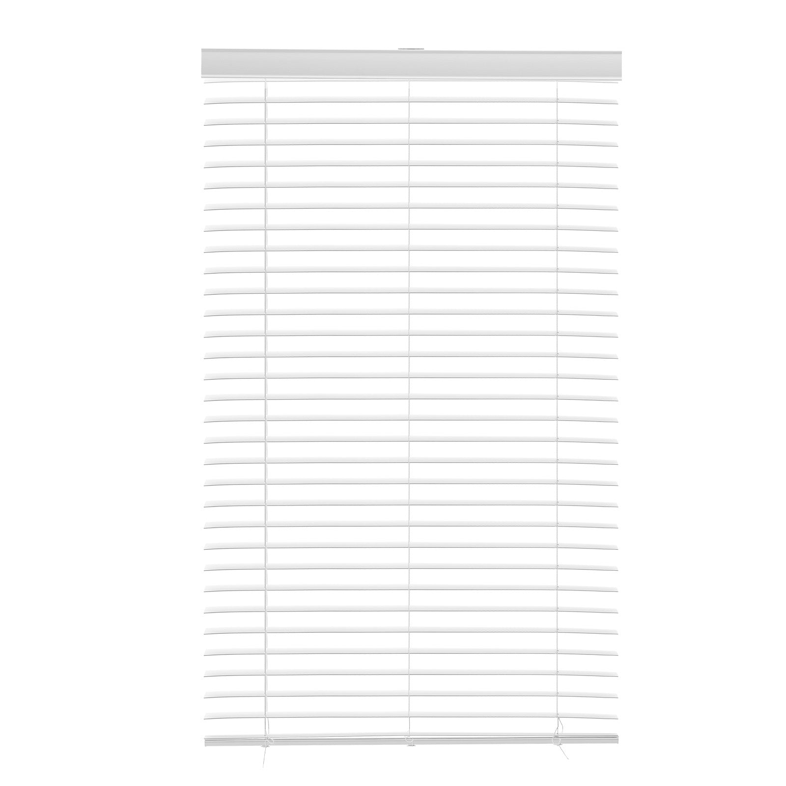 Faux Wood Blinds 2" Slat 34.5" W x 60" H Cordless Window Blinds and Shades White