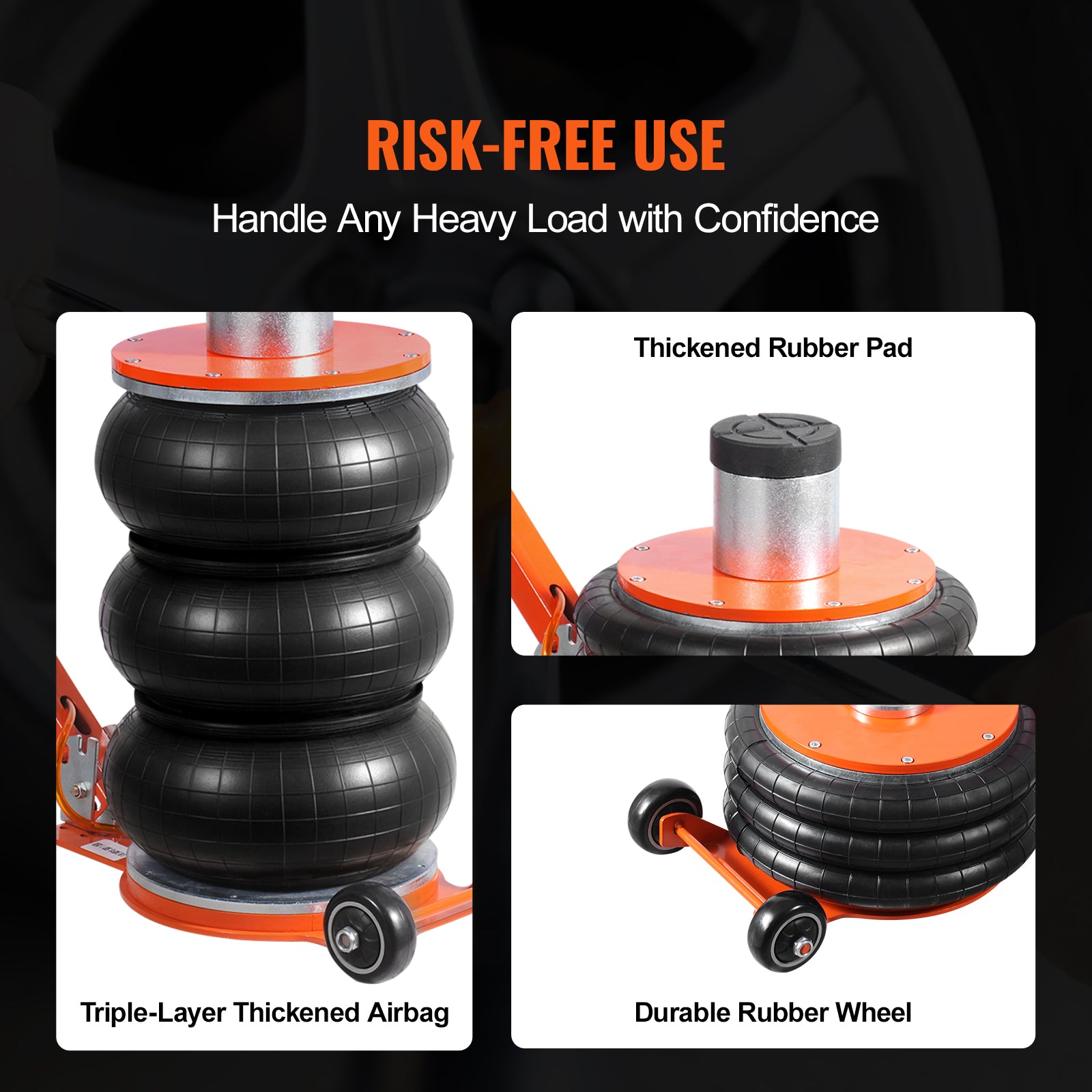 Air Jack 5 Ton/11000 lbs Pneumatic Jack with Heightened Column for Sedan