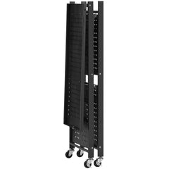 3-Tier Foldable Storage Shelf with Wheels 28 x 13 x 36-inch Metal Shelving