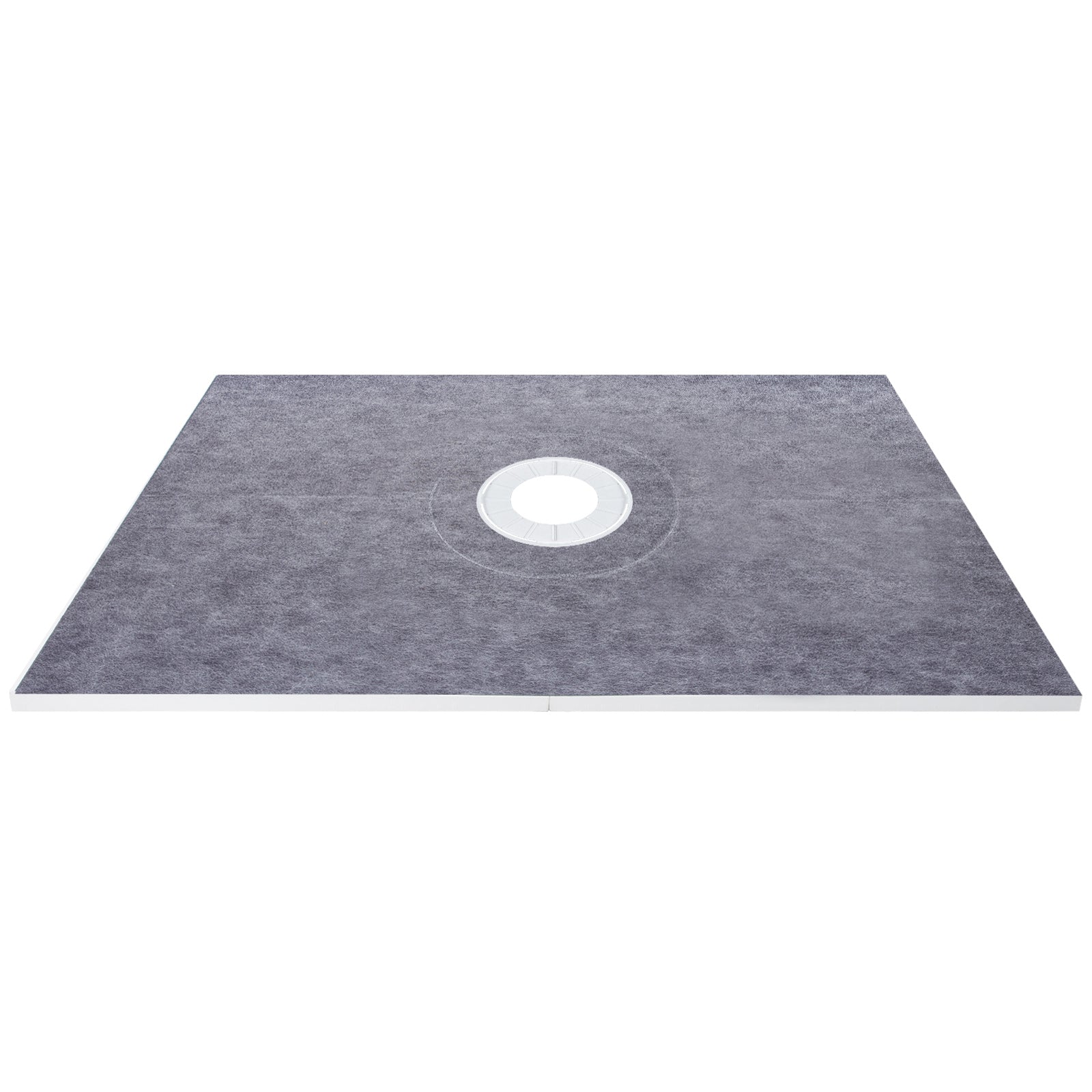 Shower Curb Kit, 38"x60" Watertight Shower Curb Overlay with 4" PVC Central Bonding Flange, 4" Stainless Steel Grate, 2 Cuttable Shower Curb and Trowel, Shower Pan Slope Sticks Fit for Bathroom