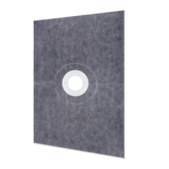 Shower Curb Kit, 38"x60" Watertight Shower Curb Overlay with 4" PVC Central Bonding Flange, 4" Stainless Steel Grate, 2 Cuttable Shower Curb and Trowel, Shower Pan Slope Sticks Fit for Bathroom