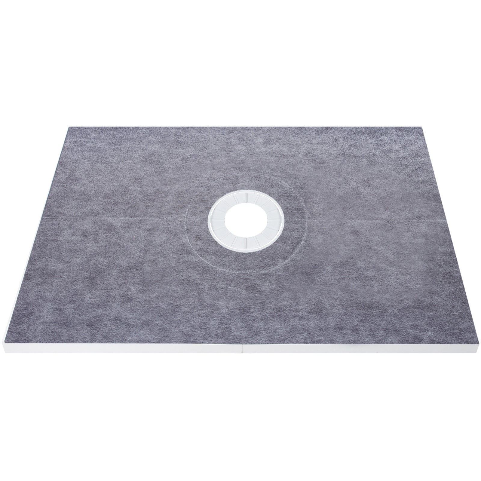 Shower Curb Kit, 38"x60" Watertight Shower Curb Overlay with 4" PVC Central Bonding Flange, 4" Stainless Steel Grate, 2 Cuttable Shower Curb and Trowel, Shower Pan Slope Sticks Fit for Bathroom