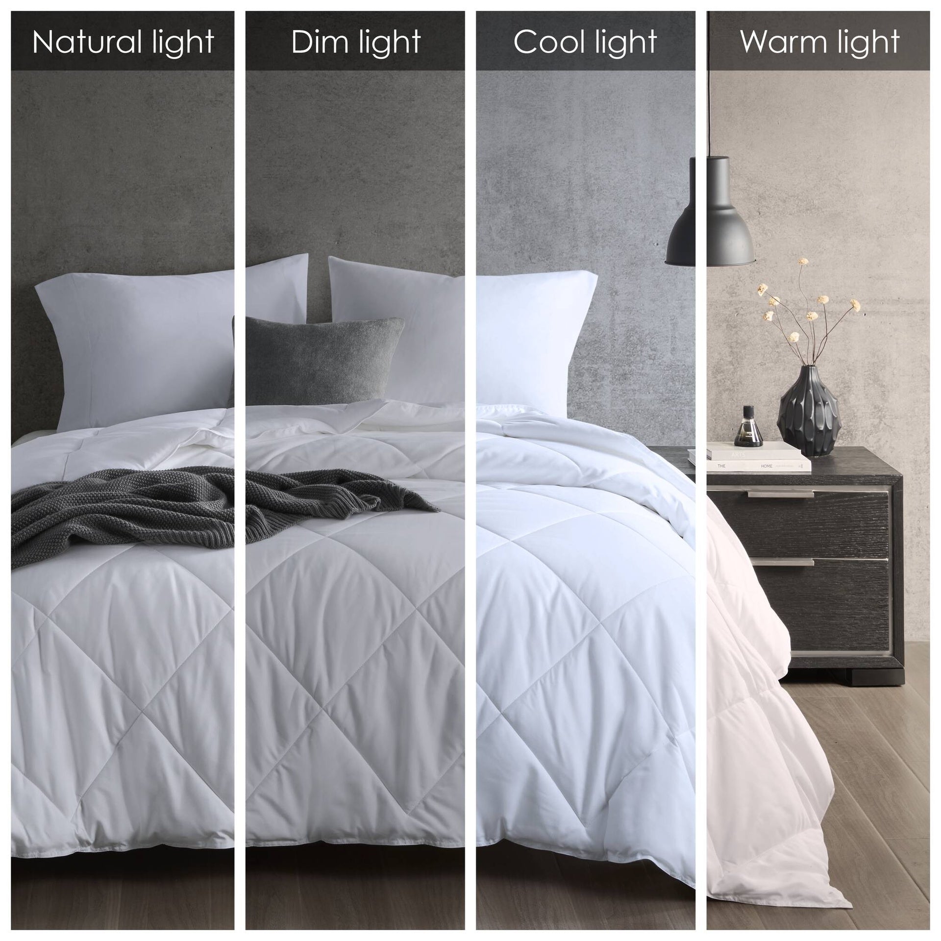 Oversized Down Alternative Comforter White King/Cal King