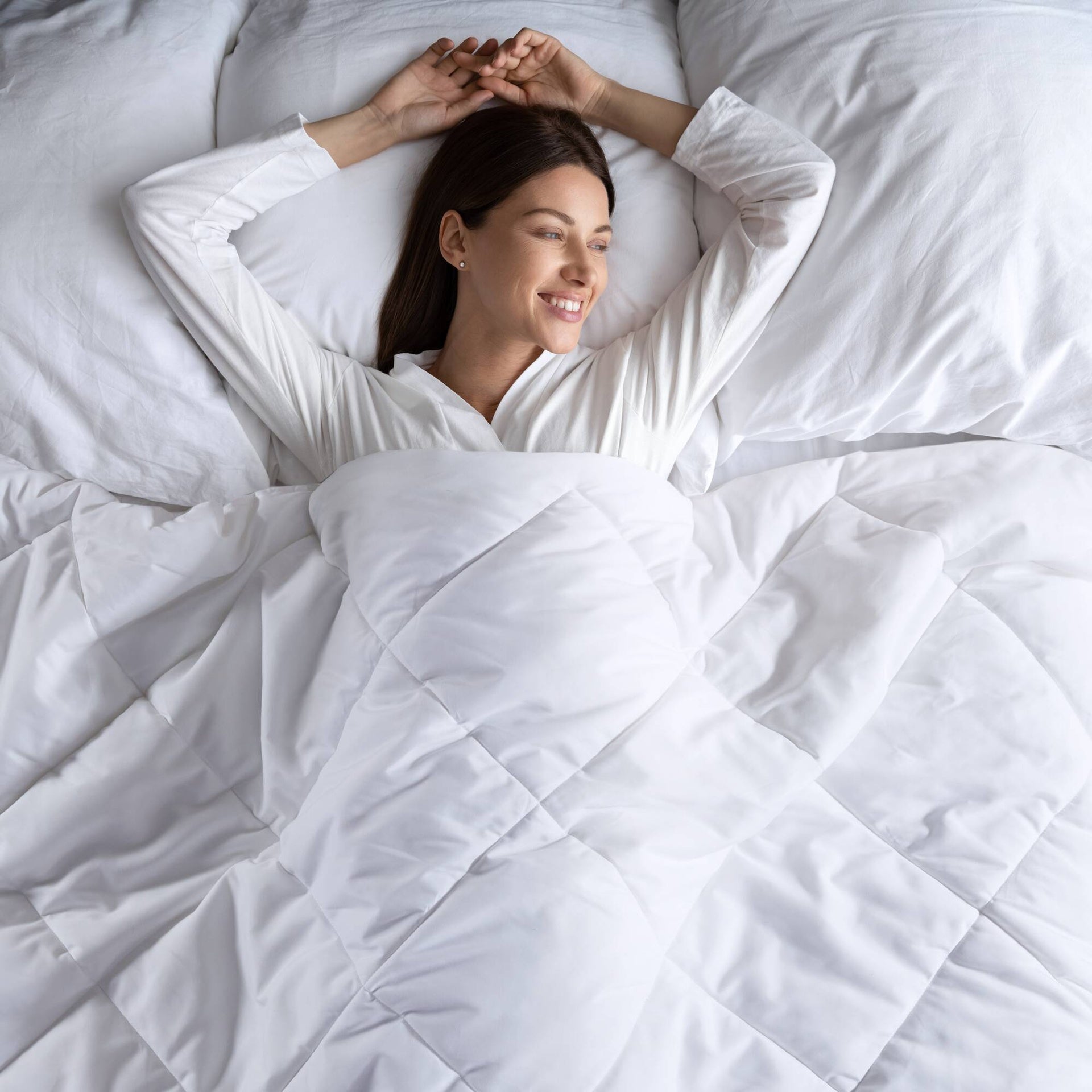 Oversized Down Alternative Comforter White King/Cal King