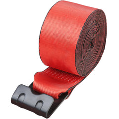 Winch Straps, 4" x 30', 6000 lbs Load Capacity, 18000 lbs Breaking Strength, Truck Straps with Flat Hook, Flatbed Tie Downs Cargo Control for Trailers, Farms, Rescues, Tree Saver, Red (10 Pack)