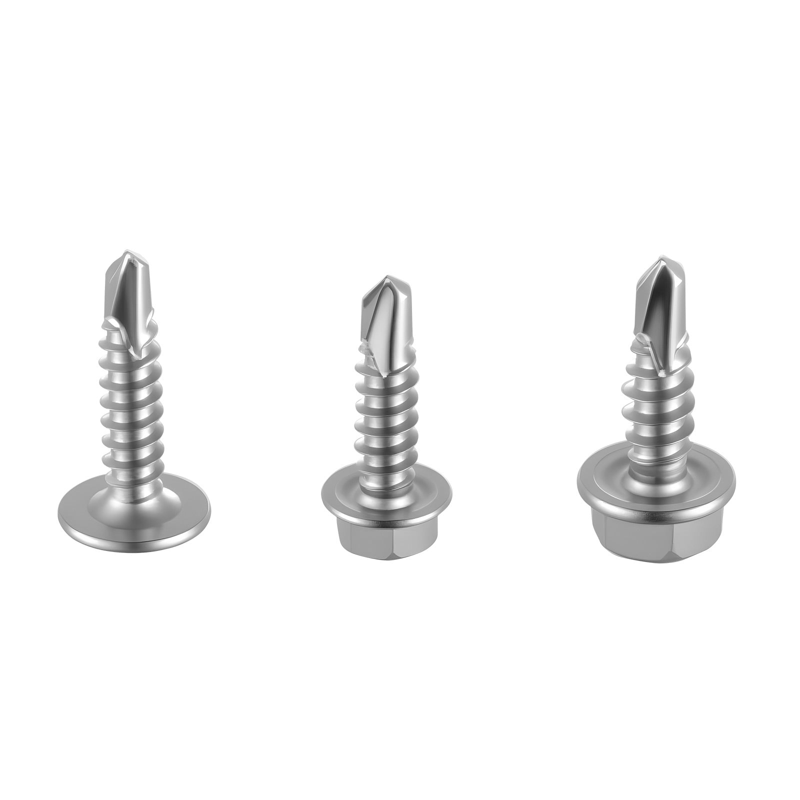 420 Pc Self Drilling Screw Assortment Set #8 #10 Hex/Phillips Head 1/2 to 2 Inch