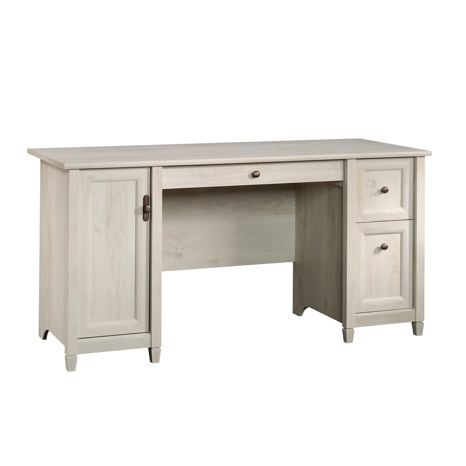Coastal Computer Desk with Slide-Out Keyboard Tray, Gray finish