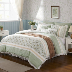 9 Piece Cotton Percale Comforter Set Cal King