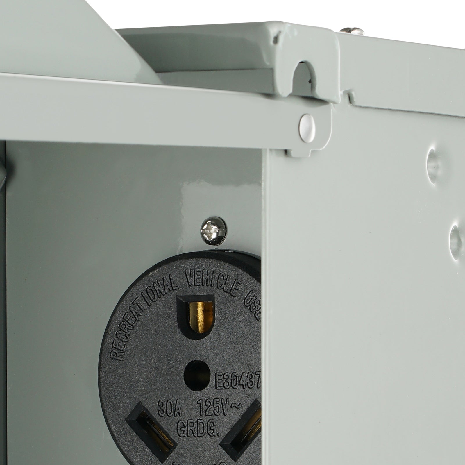30 Amp RV Power Outlet Box, 125/250 Volt, Enclosed Lockable Outdoor RV Receptacle Box, NEMA TT-30R Weatherproof Electrical Panel, for RV Camper Trailer Motorhome Tested to UL Standards