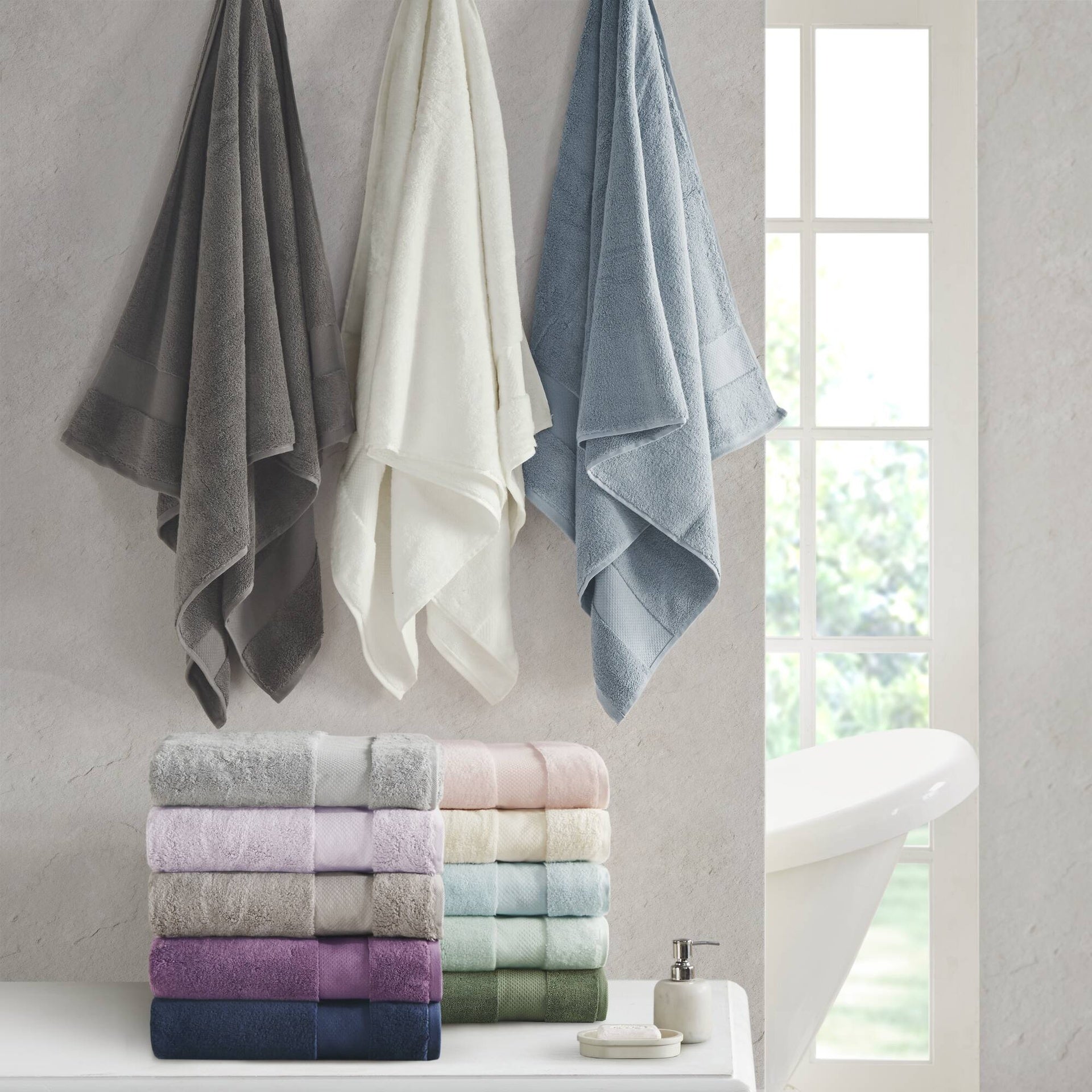 Cotton 6 Piece Bath Towel Set 6-Piece