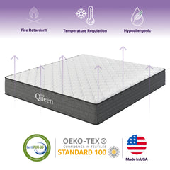 NapQueen Victoria 10 Inch Full Cooling Gel Hybrid Mattress, CertiPUR-US Certified, Made in USA