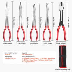 5 Pcs Needle Nose Pliers 11 inch Long Needle Nose Plier Set with Storage Bag