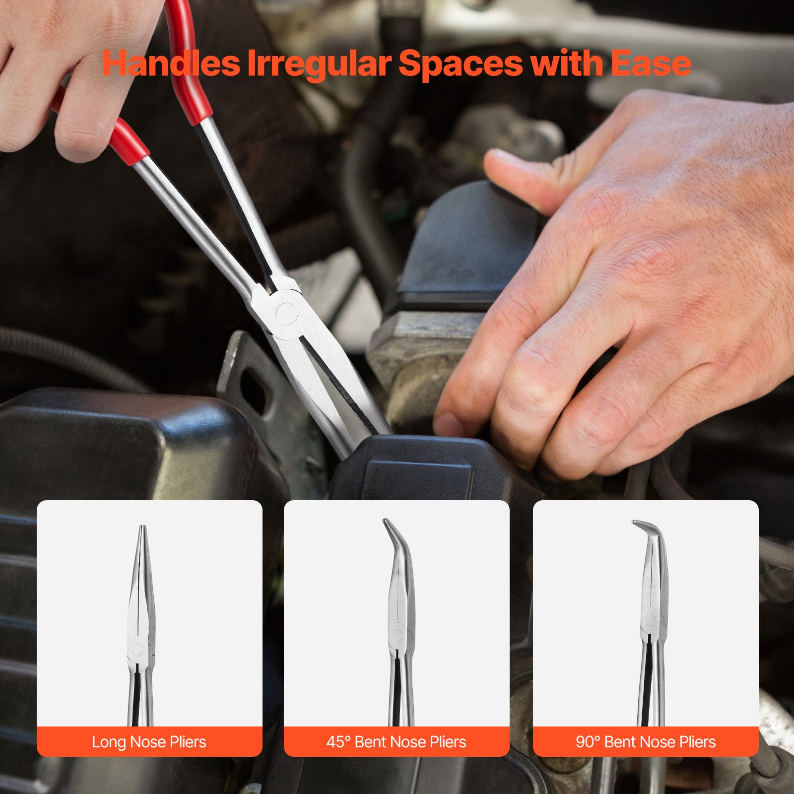 5 Pcs Needle Nose Pliers 11 inch Long Needle Nose Plier Set with Storage Bag