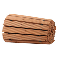 8 ft L x 17 in W Curved Wooden Garden Pathway Roll Out Garden Walkway