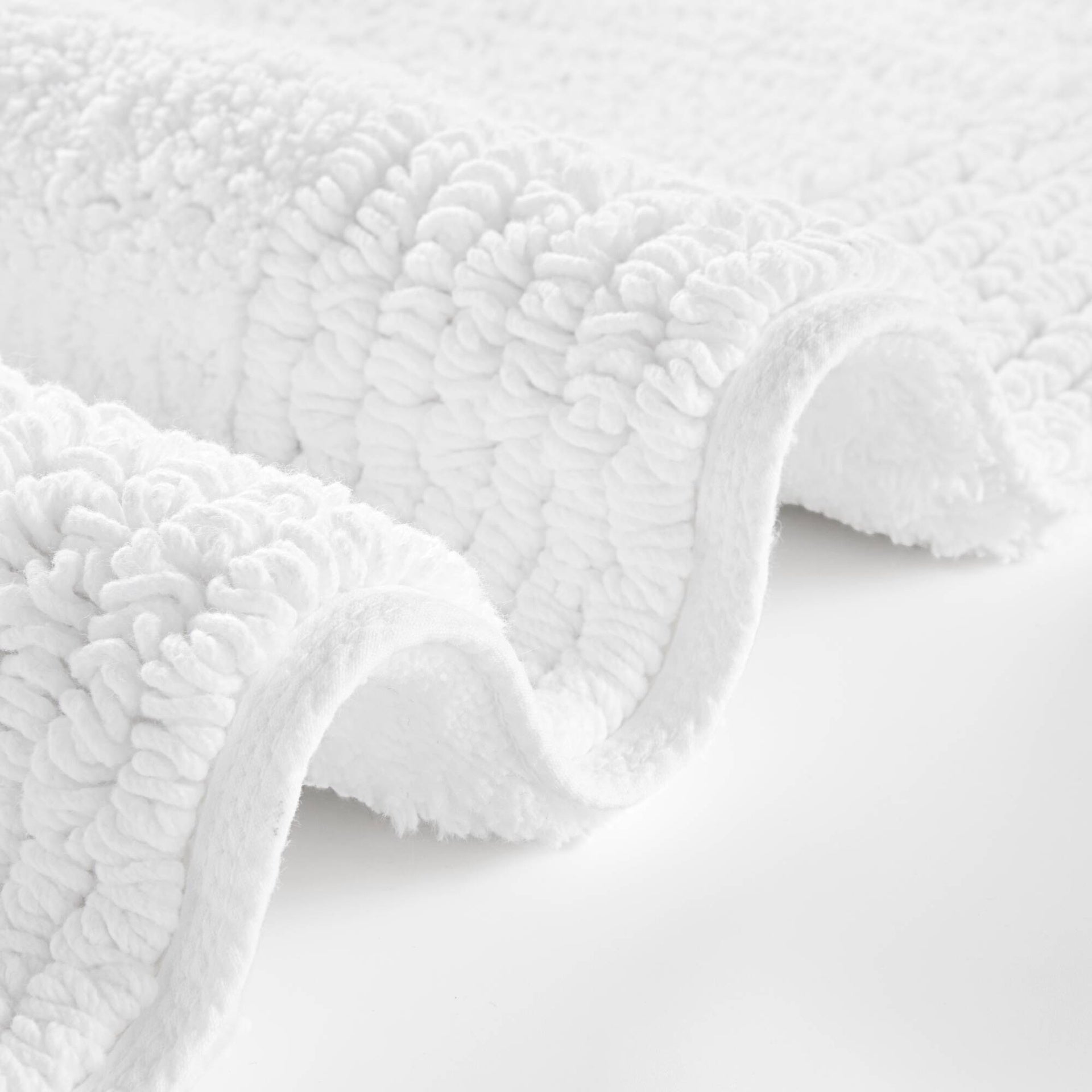 1 PCS 24x60" 100% Cotton Tufted 3000 GSM Reversible Bath Rug White