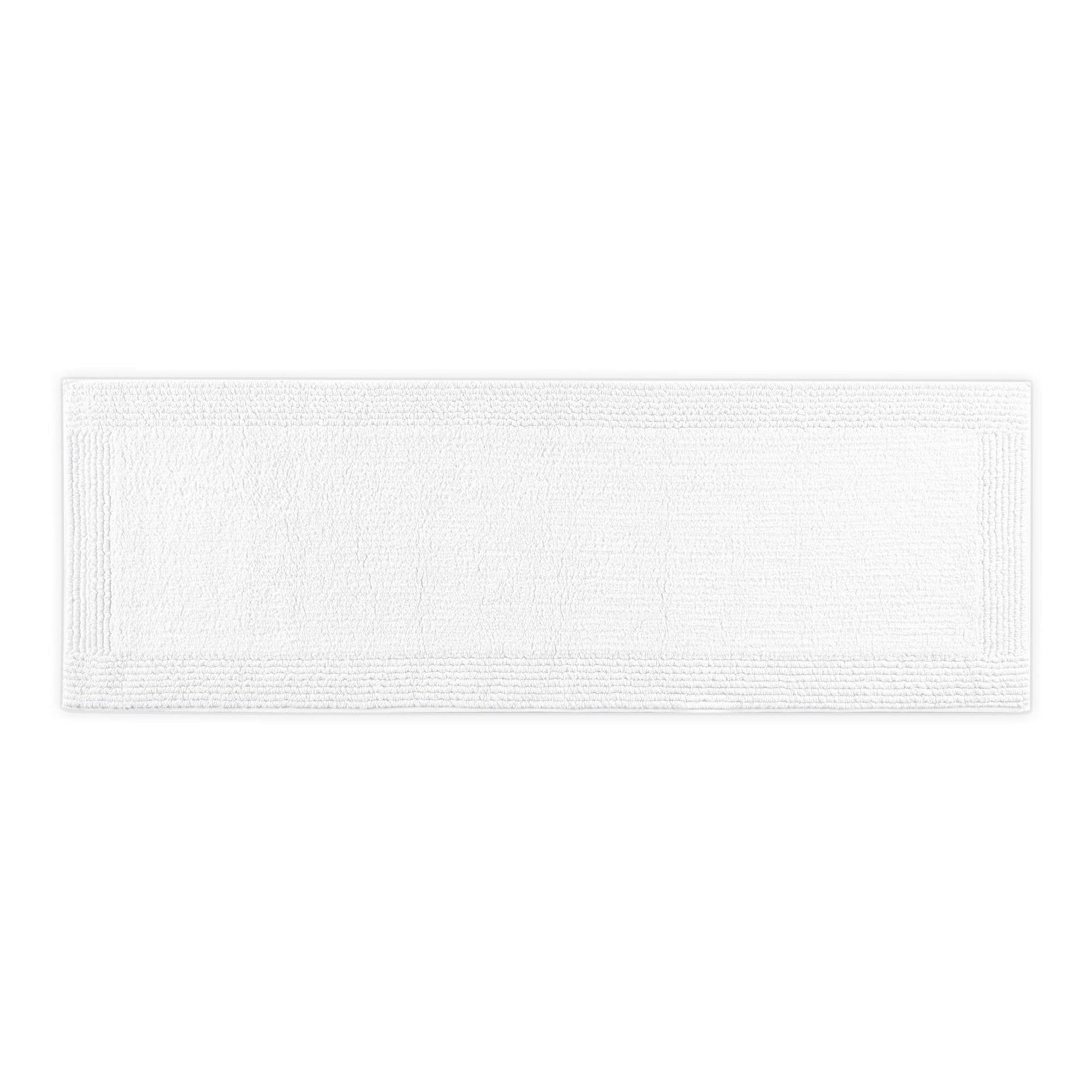 1 PCS 24x60" 100% Cotton Tufted 3000 GSM Reversible Bath Rug White