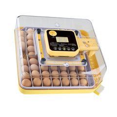 48 Egg Incubator, Automatic Egg Turner with LED Candler, Temperature Display & Auto Humidity Control, 360° View Clear Window, Poultry Eggs Incubator for Hatching Chicks Ducks Goose Quail