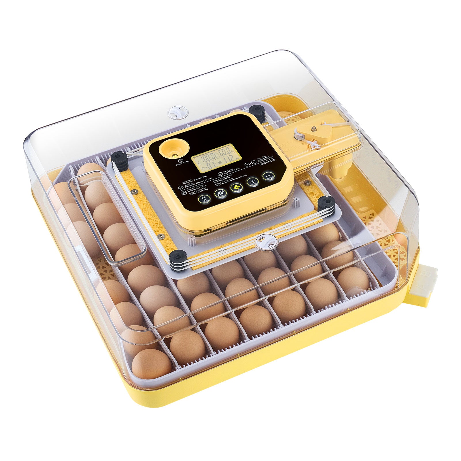 48 Egg Incubator, Automatic Egg Turner with LED Candler, Temperature Display & Auto Humidity Control, 360° View Clear Window, Poultry Eggs Incubator for Hatching Chicks Ducks Goose Quail