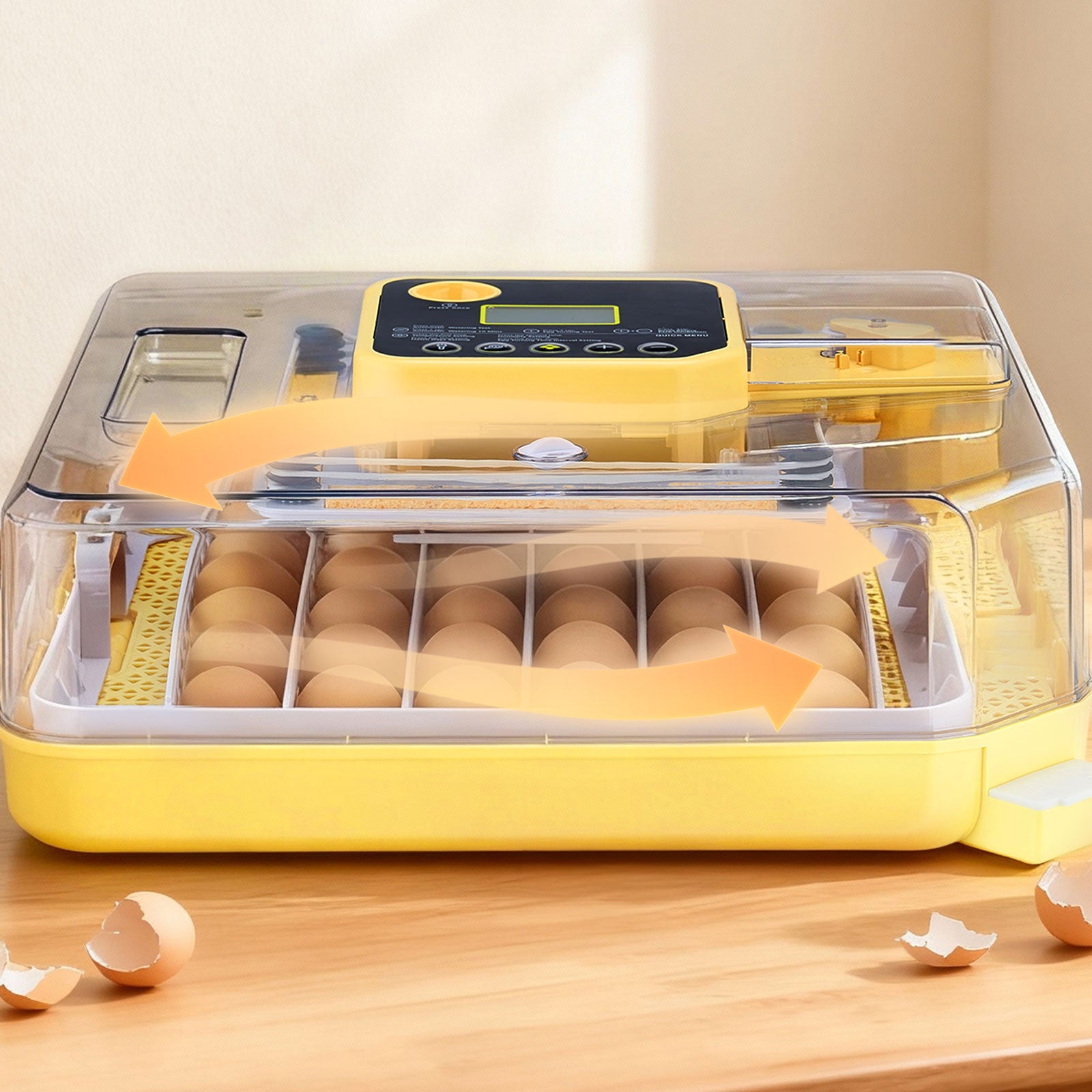 48 Egg Incubator, Automatic Egg Turner with LED Candler, Temperature Display & Auto Humidity Control, 360° View Clear Window, Poultry Eggs Incubator for Hatching Chicks Ducks Goose Quail