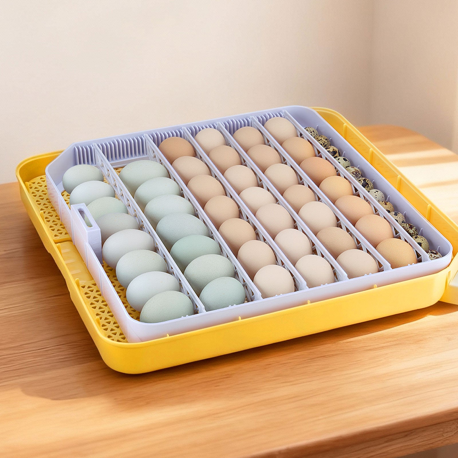 48 Egg Incubator, Automatic Egg Turner with LED Candler, Temperature Display & Auto Humidity Control, 360° View Clear Window, Poultry Eggs Incubator for Hatching Chicks Ducks Goose Quail