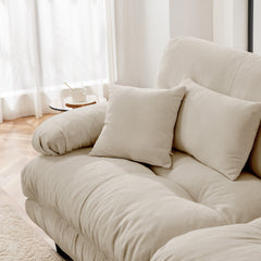 3-Seater Sectional Sofa Modular Deep Seat Sofa Couch , Chenille Sofa Soft Comfy Upholstered Furniture for Living Room, Apartment, Studio, Office,Chenille Light coffee