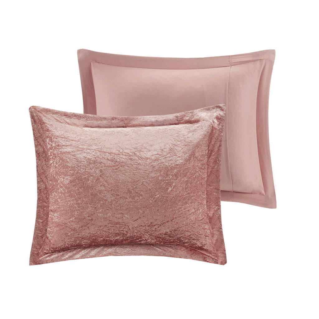 Full/Queen Velvet Duvet Cover Set with Throw Pillow