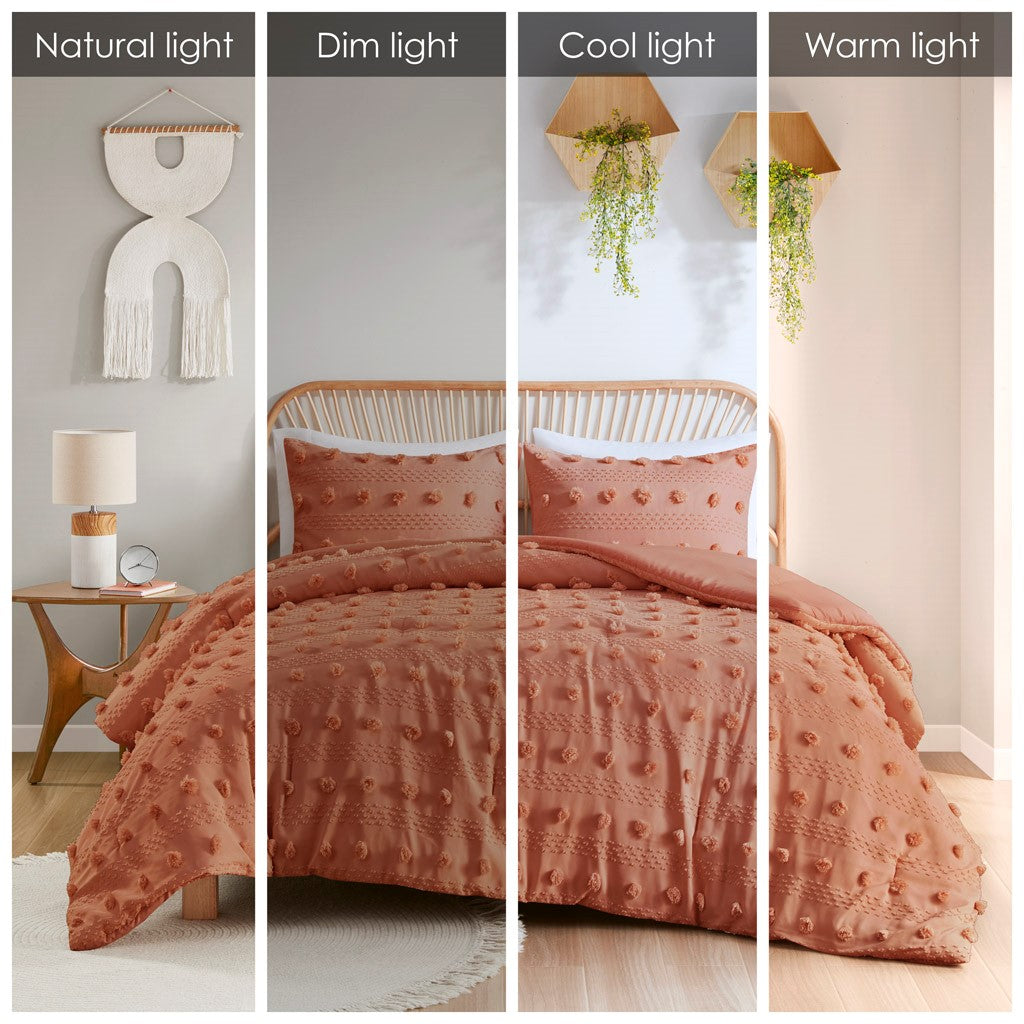 Full/Queen Clip Jacquard Comforter Set