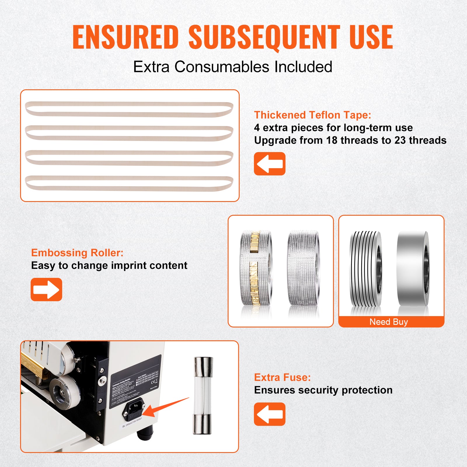 Continuous Bag Band Sealing Machine Horizontal Band Sealer Count Function