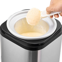 Ice Cream Maker, 2.11 Qt. Large Capacity, Electric Automatic Ice-Cream Machine, with Easy Operation & Cleaning, Stainless Steel Shell, for Homemade Frozen Yogurt, Fruit Sorbet, Gelato, Silver