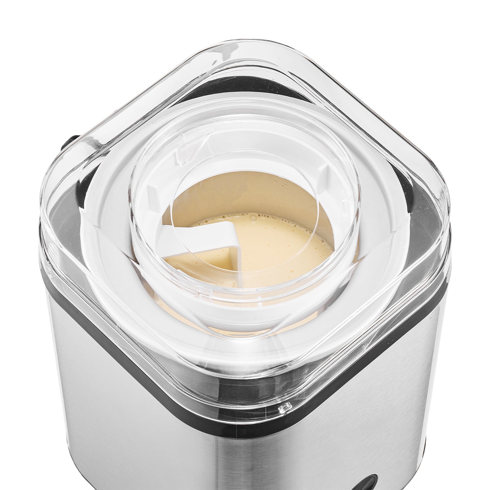Ice Cream Maker, 2.11 Qt. Large Capacity, Electric Automatic Ice-Cream Machine, with Easy Operation & Cleaning, Stainless Steel Shell, for Homemade Frozen Yogurt, Fruit Sorbet, Gelato, Silver