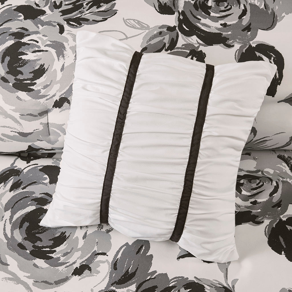 King/Cal King Floral Print Comforter Set