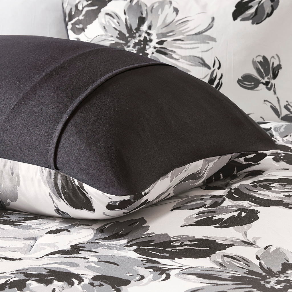 King/Cal King Floral Print Comforter Set