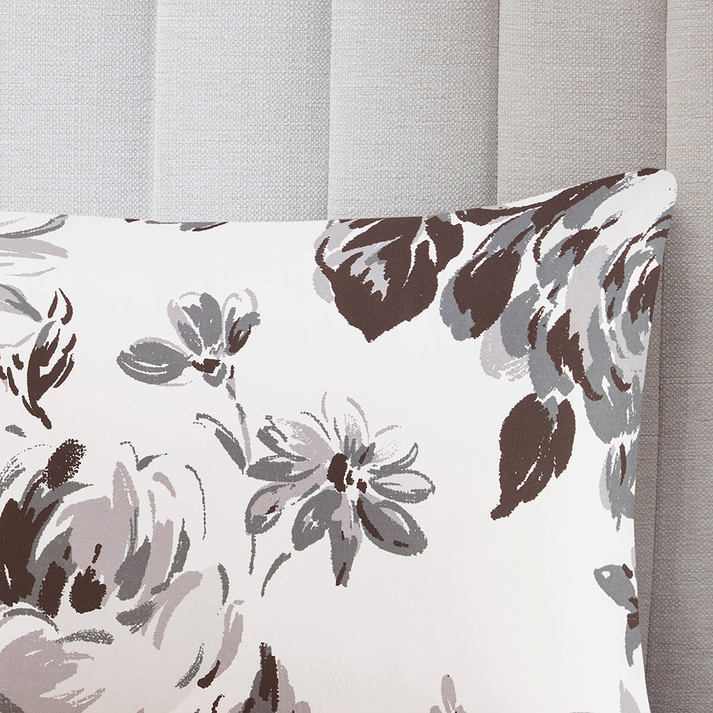 King/Cal King Floral Print Comforter Set