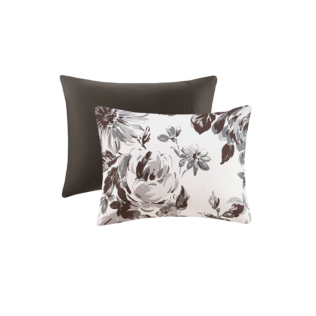 King/Cal King Floral Print Comforter Set