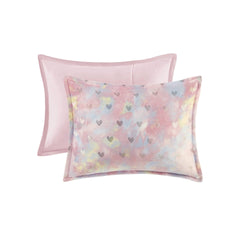 Metallic Printed Plush Comforter Set with Throw Pillow Twin/Twin XL