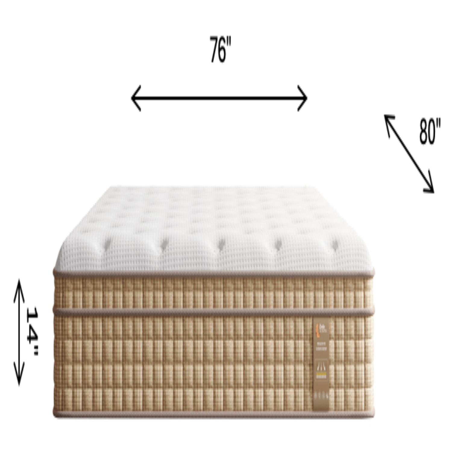 14 Inch King Hybrid Mattress with Independently Encased Springs & Gel Memory Foam, Medium-Firm, Fiberglass-Free, CertiPUR-US Certified, Mattress in a Box